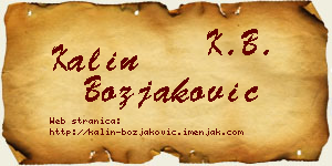 Kalin Božjaković vizit kartica